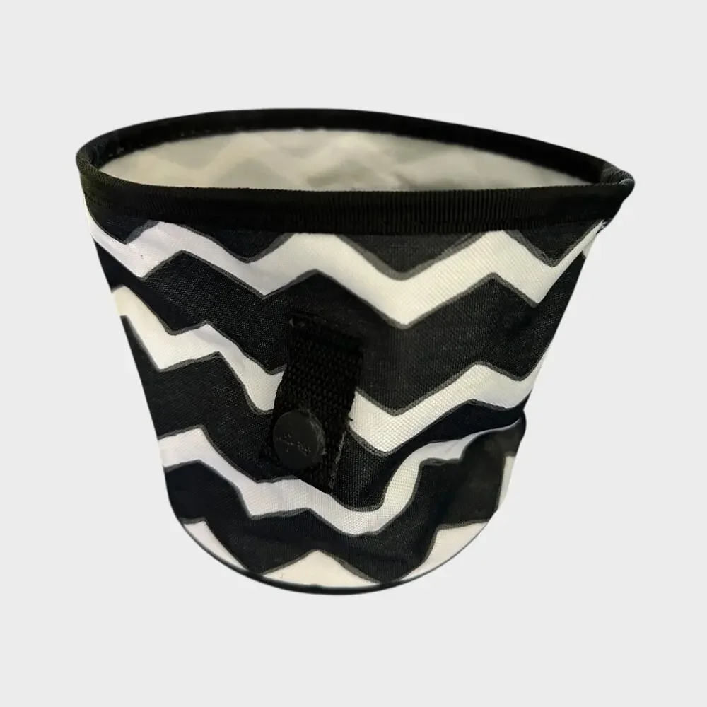 Thirty-One Oh Snap Bin Organizer Black & White Chevron Retired Pattern 6